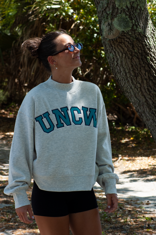 UNCW Cropped Mockneck