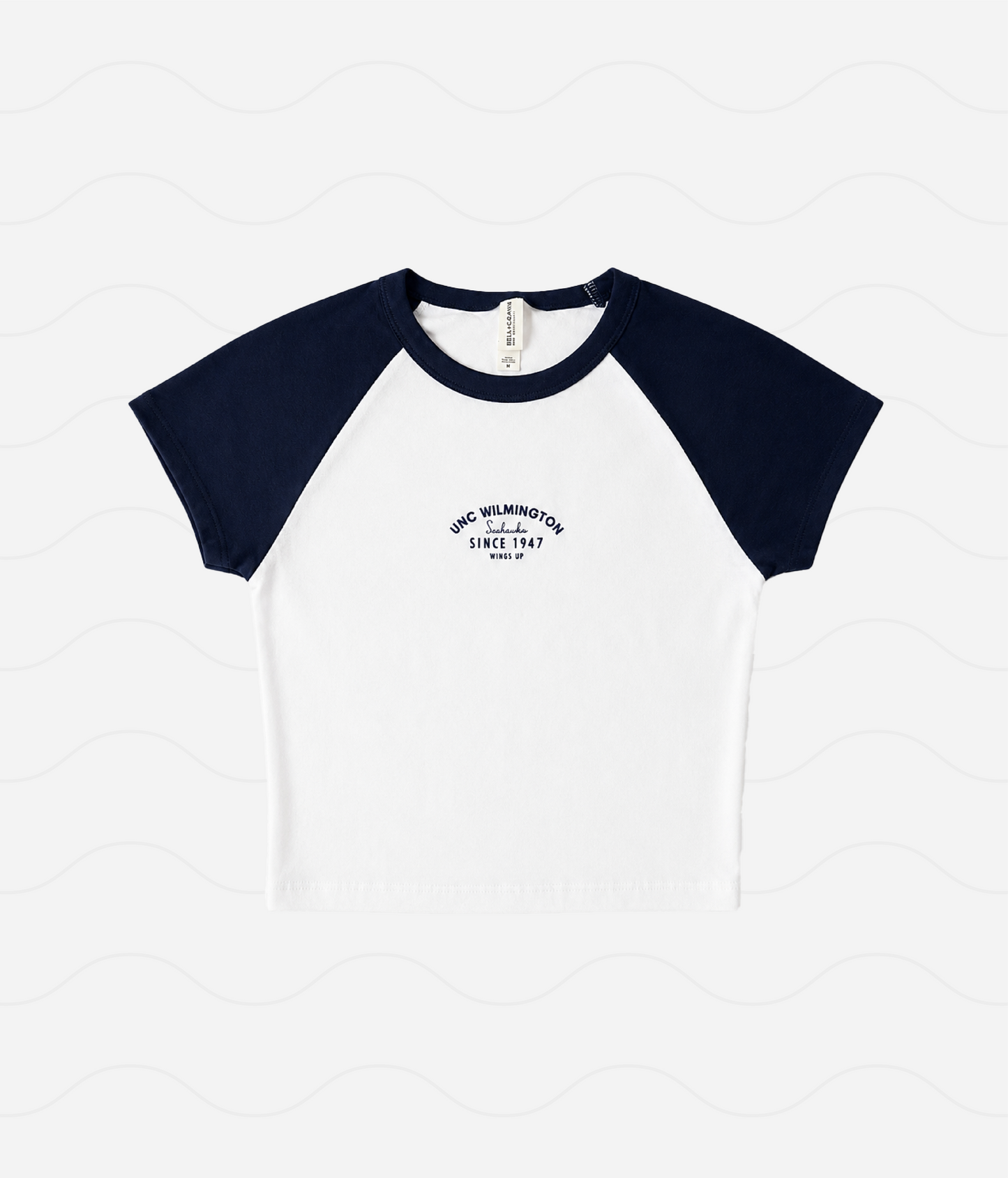 Wilmington Seahawks 1947 Raglan Baby Crop T-Shirt