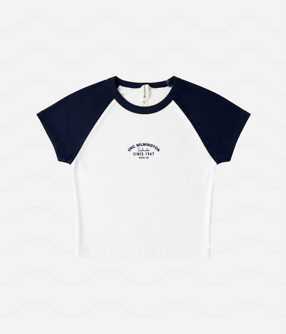 Wilmington Seahawks 1947 Raglan Baby Crop T-Shirt
