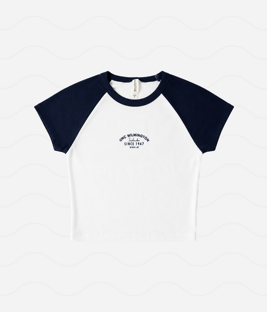 Wilmington Seahawks 1947 Raglan Baby Crop T-Shirt
