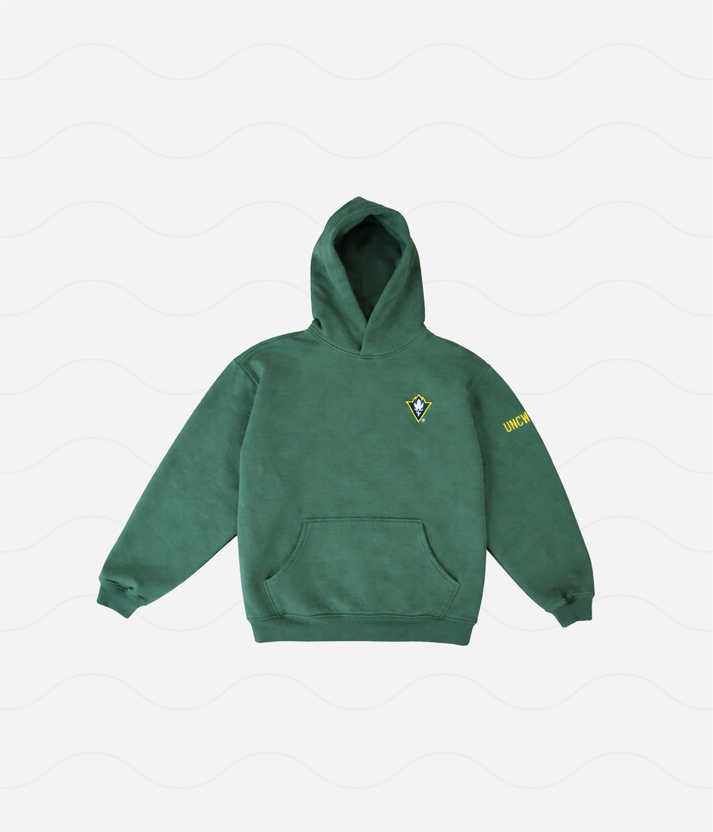 UNCW Seahawk Badge Cropped Oversized Hoodie