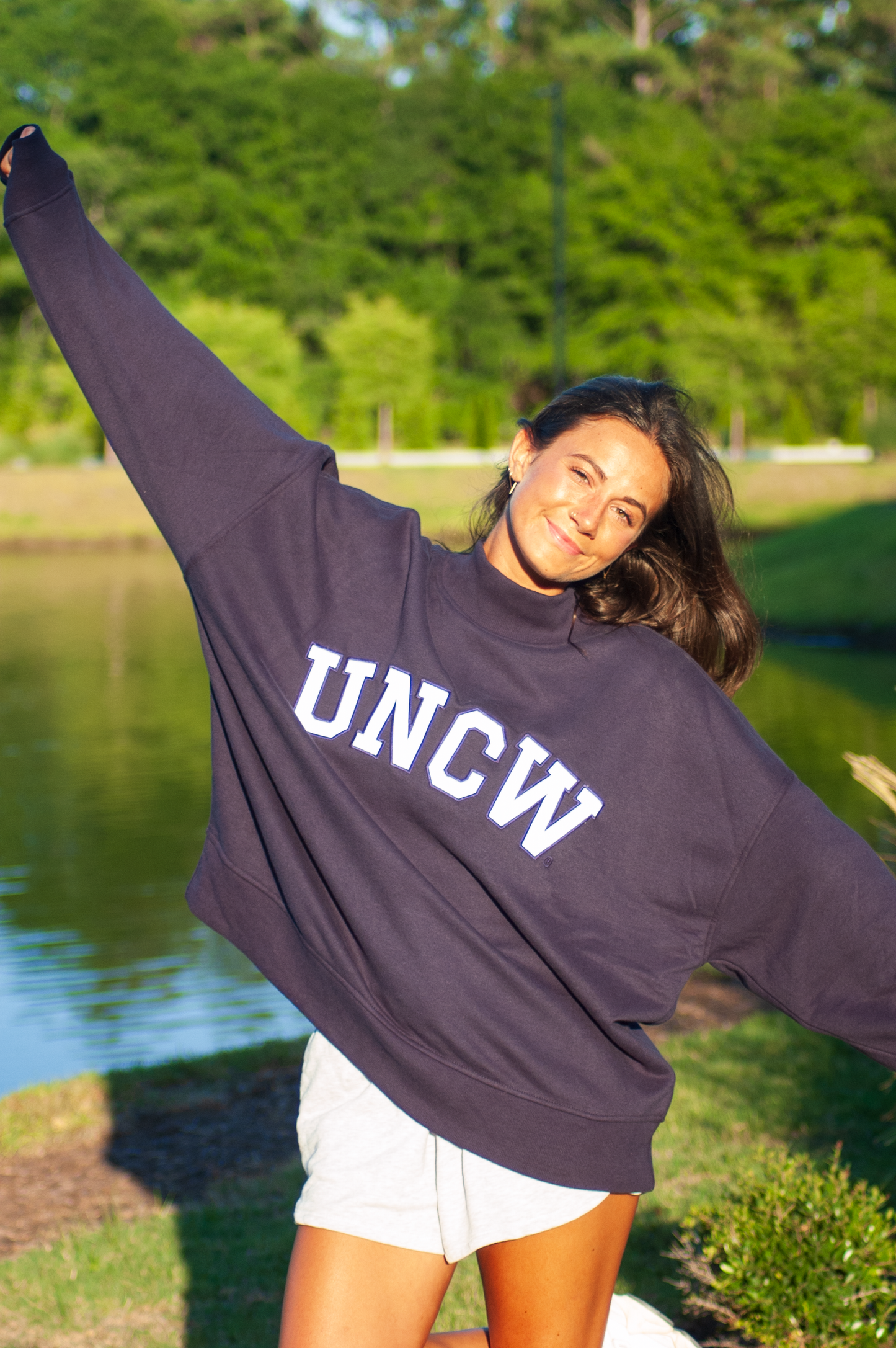UNCW Full Length Mockneck