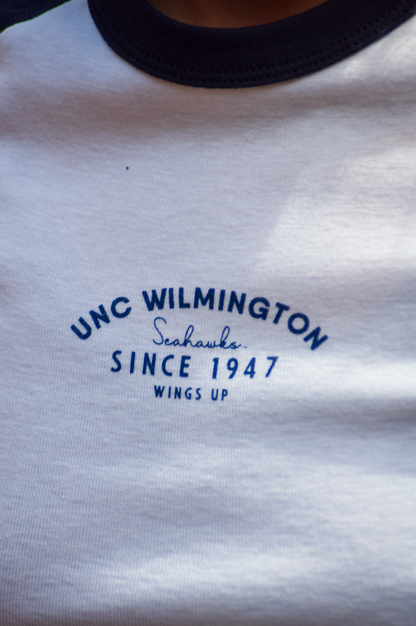 Wilmington Seahawks 1947 Raglan Baby Crop T-Shirt