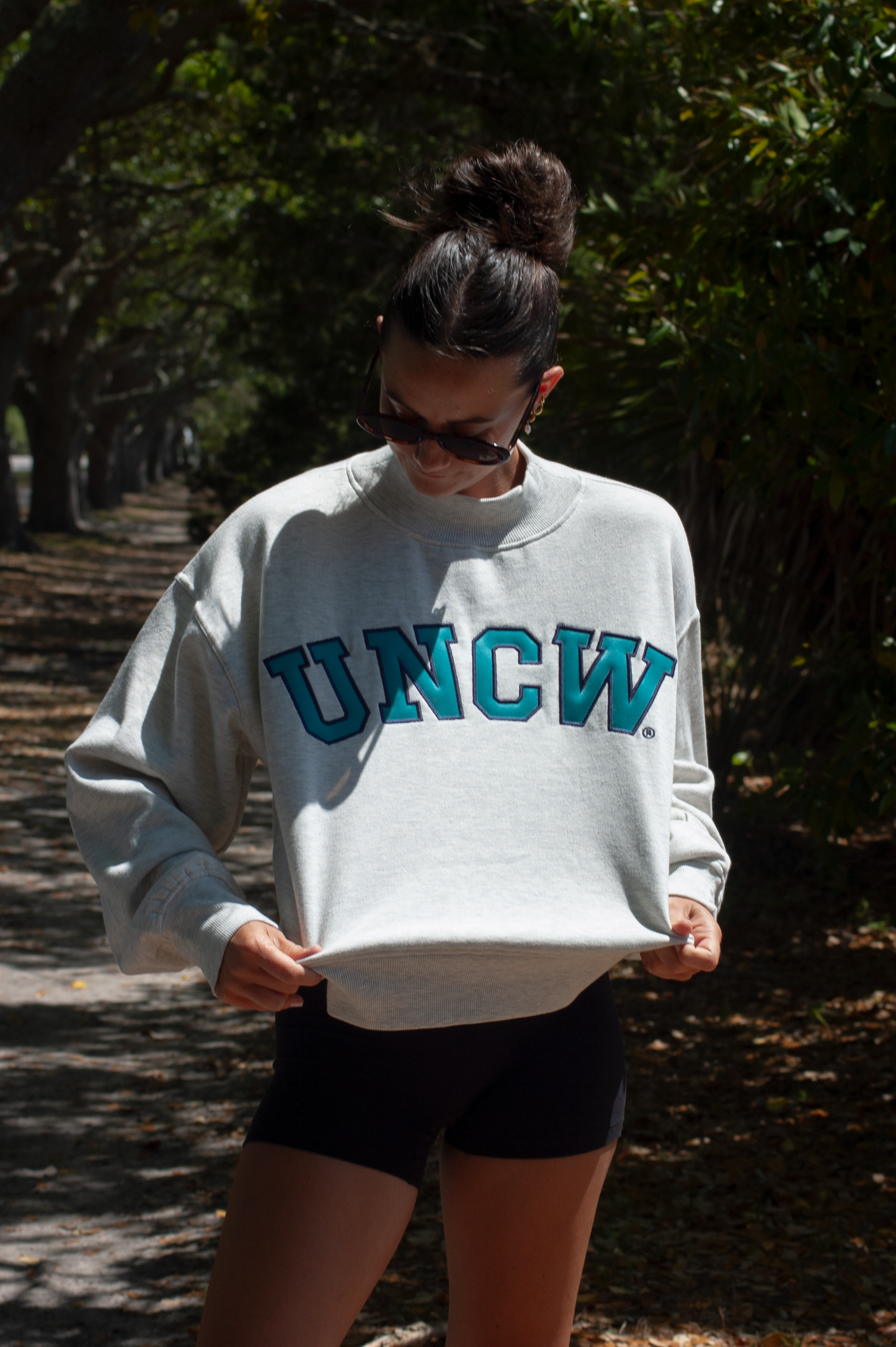UNCW Cropped Mockneck